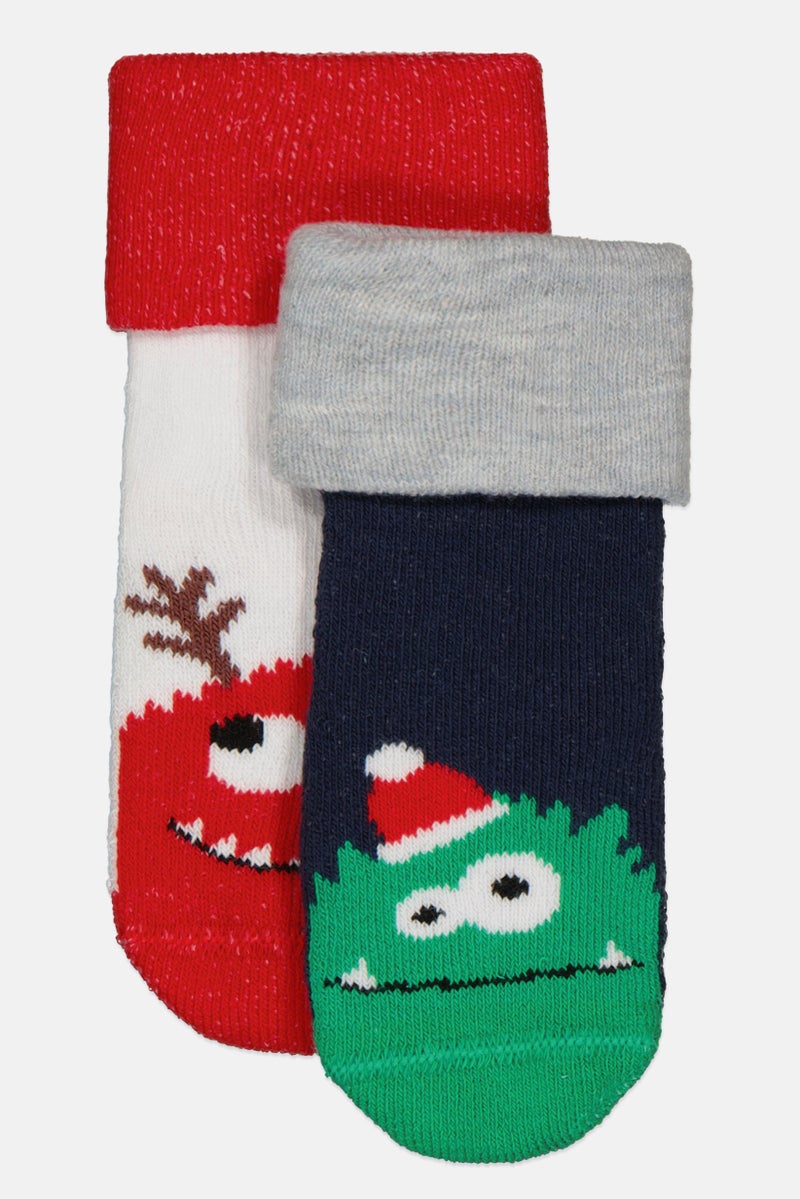 Lefties Toddlers Girl 2 Pairs Textured Socks, Multicolor - Image 1
